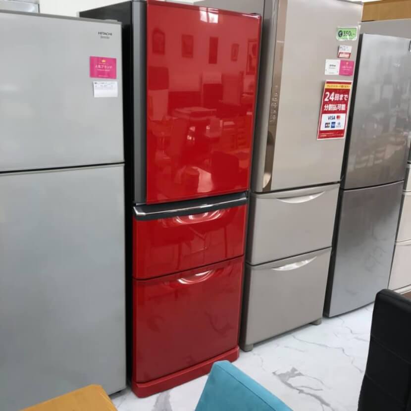 三菱 MITSUBISHI 冷凍冷蔵庫 MR-C34EY-R形 イタリアンレッド - 冷蔵庫