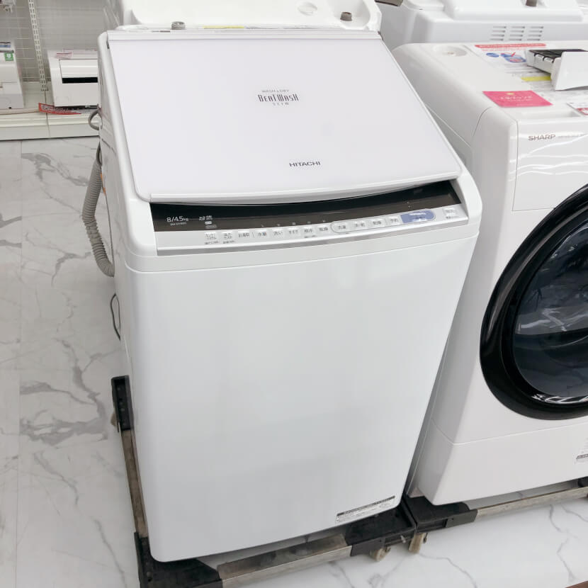 日立 8kg／乾燥4.5kg 洗濯機ビートウォッシュ2018年製（BW-DV80C）を ...